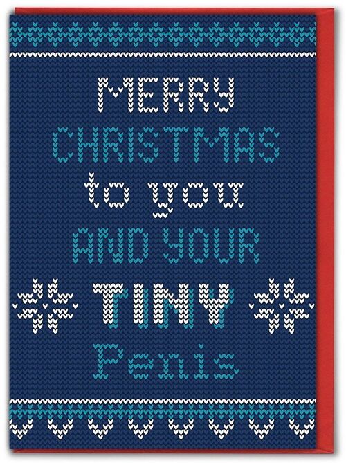 Tiny Penis Rude Christmas Card