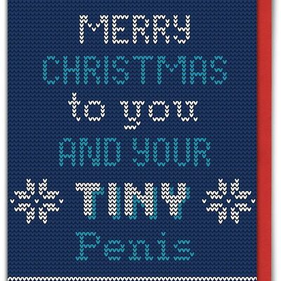 Carte de Noël grossier petit pénis