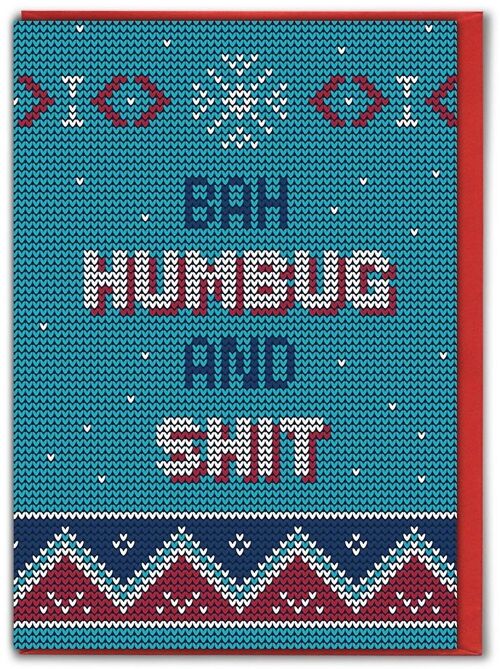 Bah Humbug Funny Christmas Card