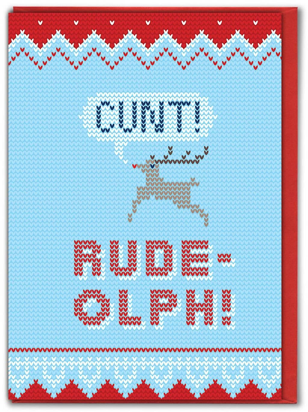 Rudeolph C*nt Rude Christmas Cardnt