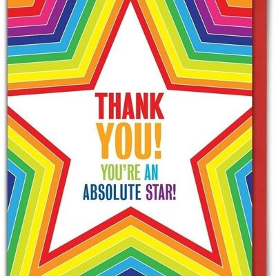 Thank You Absolute Star Card by Brainbox Candy