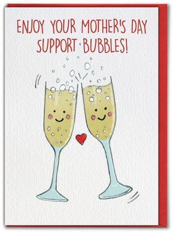 Carte de fête des mères drôle de bulles de soutien 1