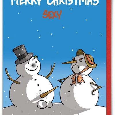 Lustige Weihnachtskarte - Sexy Schneemann von Brainbox Candy