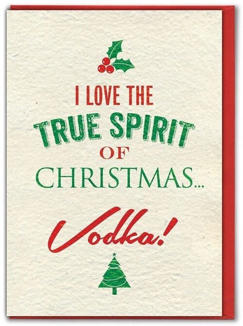 Funny Spirit Of Christmas Card