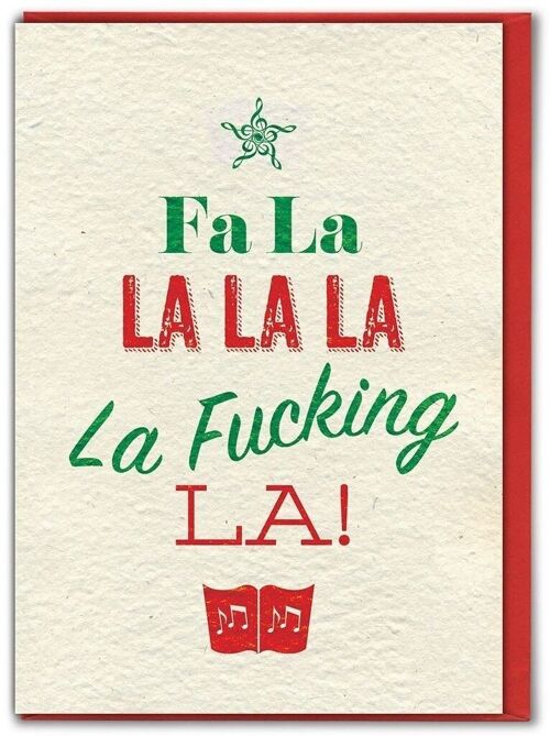 Fa La La La La Funny Christmas Card