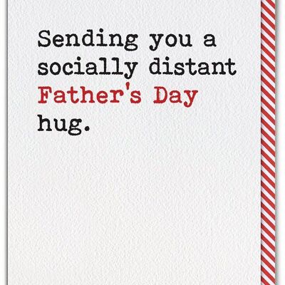 Sozial distanzierte Umarmung Vatertagskarte Lustige Vatertagskarte