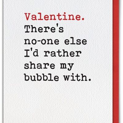 Burbuja de San Valentín Tarjeta de San Valentín divertida