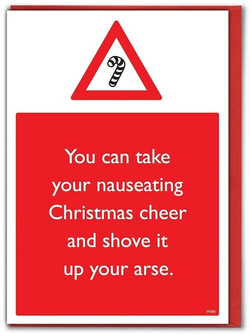 Nauseating Christmas Cheer Rude Christmas Card