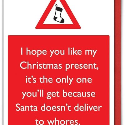 Babbo Natale non consegna alle puttane Cartolina di Natale maleducata