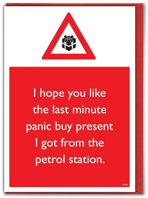 Panic Buy Present Rude Christmas Card