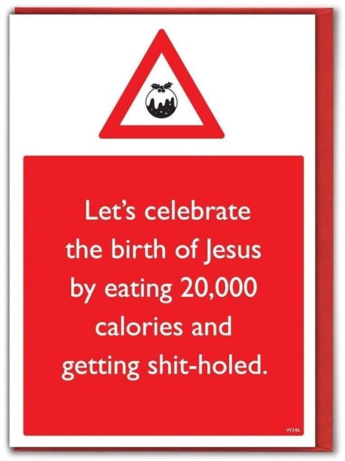 20000 Calories Funny Christmas Card
