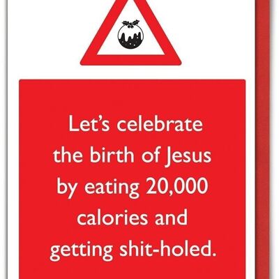 Cartolina di Natale divertente da 20000 calorie