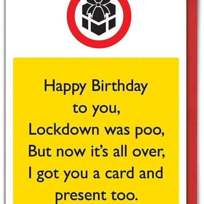 Lockdown Present Funny Isolation Card di Brainbox Candy