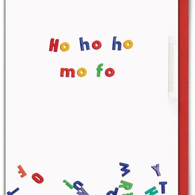 Carte de Noël Ho Ho Ho Mo Fo grossier