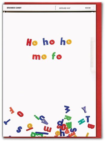 Carte de Noël Ho Ho Ho Mo Fo grossier 1