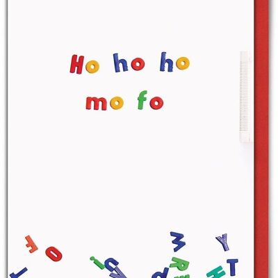Ho Ho Ho Mo Fo Rude Christmas Card