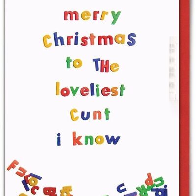 Loveliest Cunt Rude Christmas Card