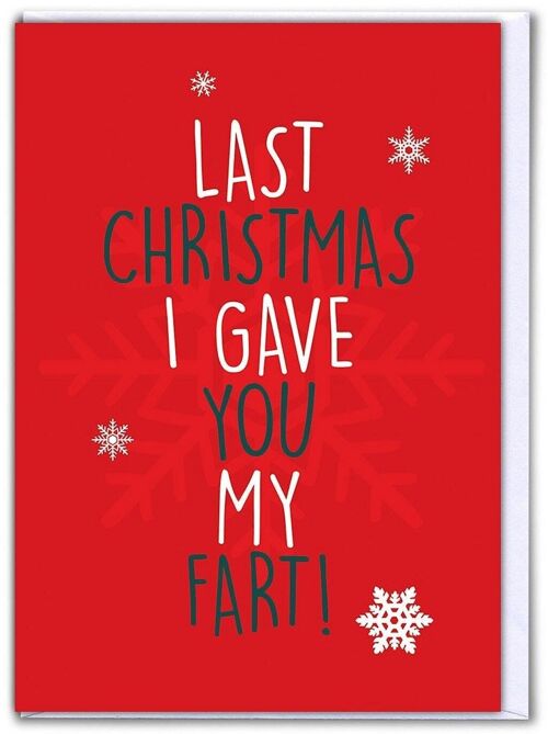 Last Christmas Fart Funny Christmas Card