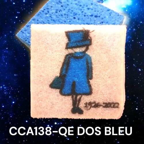 EPONGE  DE MENAGE CCA138 QE II BLEU