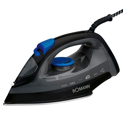 Plancha de vapor con 7 funciones 1800W Bomann DB6003CB-negra/azul