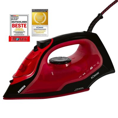 Steam iron with 7 functions 2200W Bomann DB6035CB-black/red