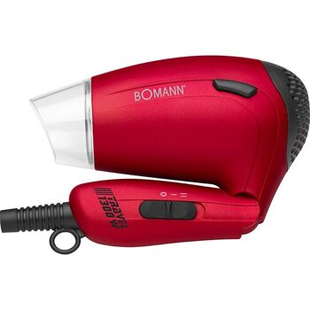 Sèche-cheveux de voyage compact 1300w Bomann HTD8005CB-rouge 2
