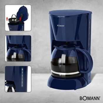 Cafetière 12-14 tasses 1,5L Bomann KA183CB-bleu 3