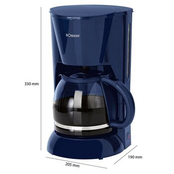 Cafetière 12-14 tasses 1,5L Bomann KA183CB-bleu 5