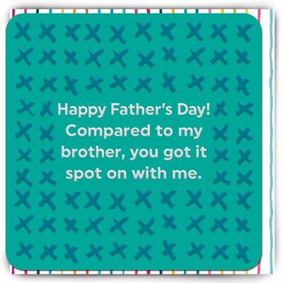 Tarjeta divertida del día del padre - Día del padre Hermano Spot On Me