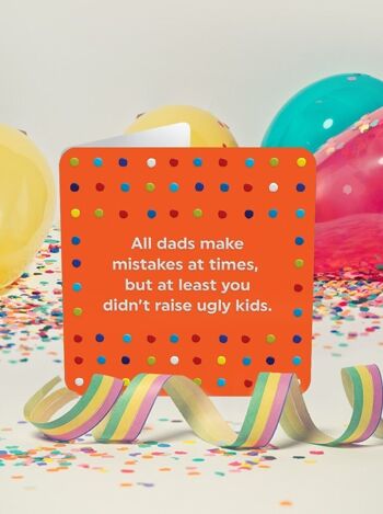 Carte drôle de fête des pères - Fête des pères Ugly Kids 4
