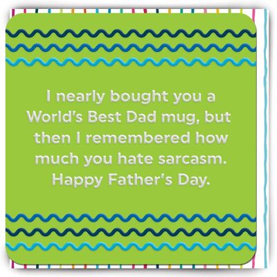 Tarjeta divertida del día del padre - El mejor papá del mundo del día del padre