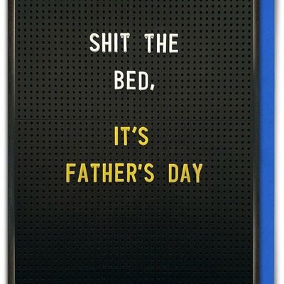 Lustige Vatertagskarte - Vatertag scheißt aufs Bett