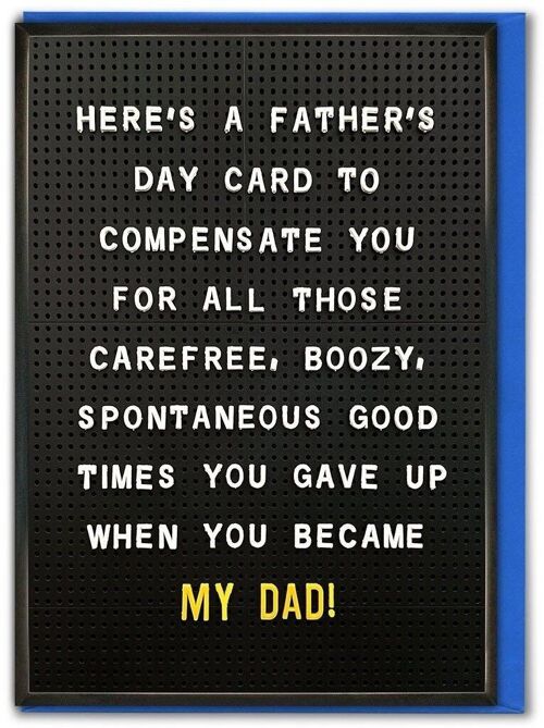 Funny Father's Day Card - Fathers Day Compensation Card