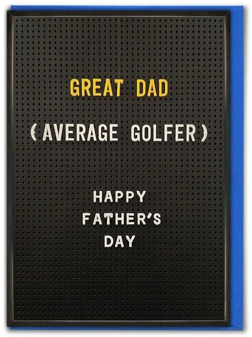 Funny Father's Day Card - Fathers Day Average Golfer