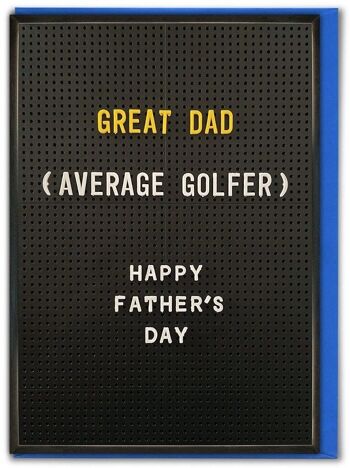 Carte drôle de fête des pères - Golfeur moyen de la fête des pères 1