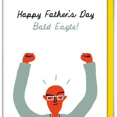 Biglietto per la festa del papà divertente - Aquila calva per la festa del papà