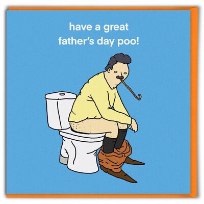 Divertente biglietto per la festa del papà - cacca per la festa del papà