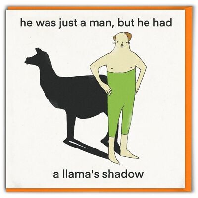 Lustige Geburtstagskarte – Lamas Schatten
