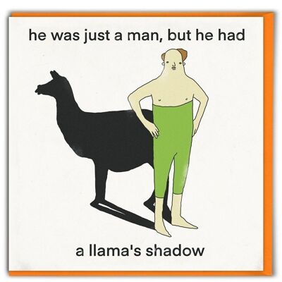 Funny Birthday Card - Llama's Shadow