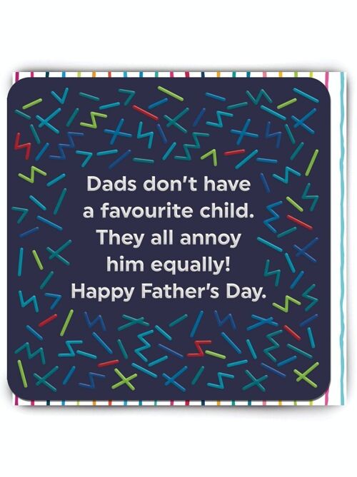 Funny Father's Day Card - Father's Day Favourite Child