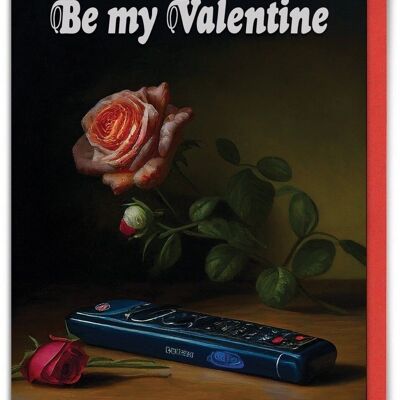 Carte de Saint-Valentin amusante - Télécommande moderne de la Saint-Valentin