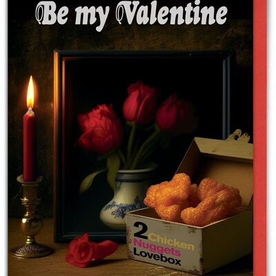 Lustige Valentinskarte - Moderne Toss Valentines Nuggets
