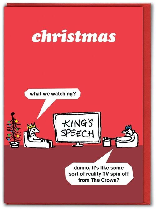 Funny Christmas Card - King's Speech