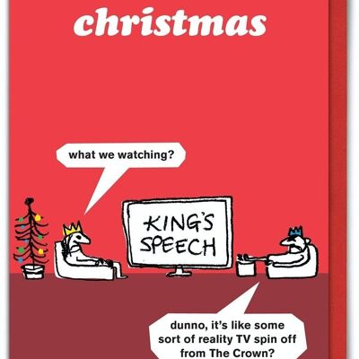 Cartolina di Natale divertente - Discorso del re