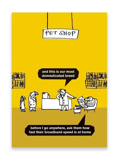 Funny Dogs Pet Shop Poster by Modern Toss