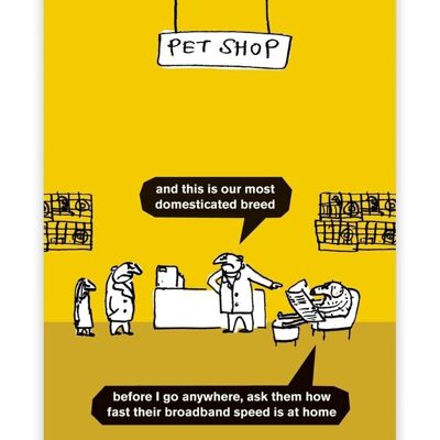 Póster de la tienda de mascotas Funny Dogs de Modern Toss