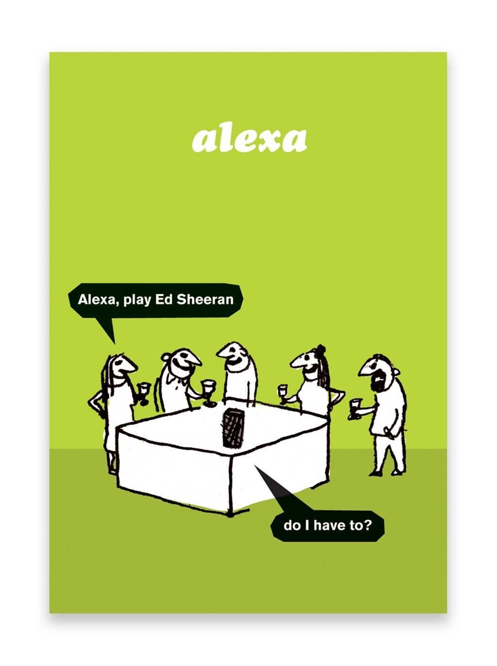Lustiges Alexa Poster von Modern Toss