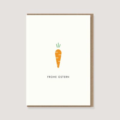 Folding card with envelope - "Carrot - Happy Easter"