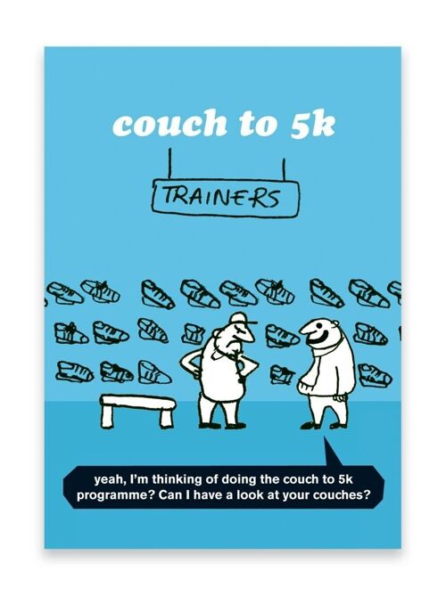 Funny Couch To 5k Poster by Modern Toss