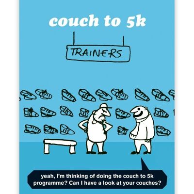 Funny Couch To 5k Poster by Modern Toss